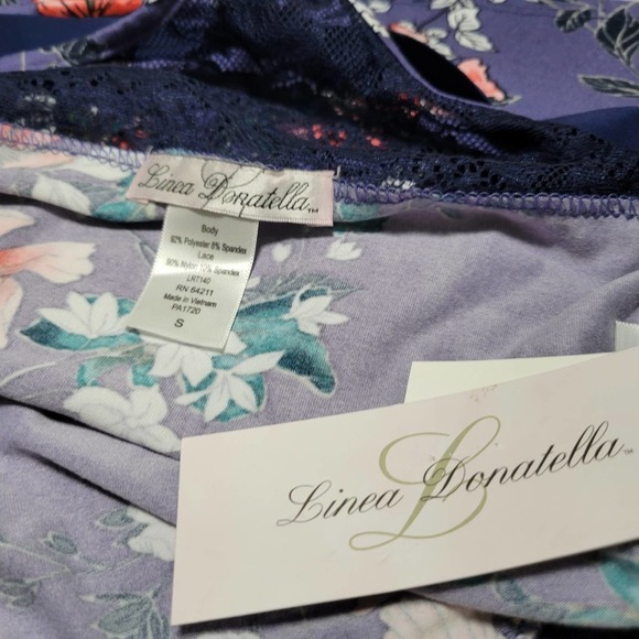 ✨ SALE Linea Donatella Lainie Trellis Sleep Cami Purple Floral NWT Size Small - Picture 6 of 7